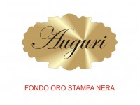 Etichette adesive auguri (mm 46X27) (cod. 8O)
